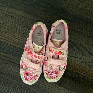 Pink Floral Kids Shoes size 3.5